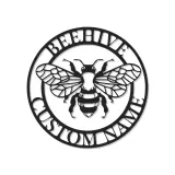 Custom Beehive Led Light Metal Wall Art Personalized Gift for Beekeepers Garden or Patio Decor