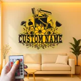 Custom Cleaning Supplies Led Light Metal Wall Art Housewarming Gift for Cleaners Laundry Room Decor
