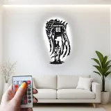 Cartel de Jugador de Fútbol Personalizado de Metal | Arte Mural LED para Habitación de Adolescentes | Nombre y Número Personalizados de Atleta | Decoración para Man Cave de Fanático del Deporte