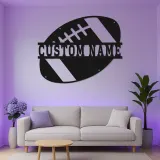 Cartel LED de Fútbol Personalizado | Arte Mural de Metal con Nombre del Jugador Personalizado | Decoración para Sala de Juegos | Regalo para Fanático del Deporte