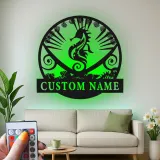 Arte Mural de Metal de Caballito de Mar Personalizado | Decoración Náutica LED para el Océano | Regalo Personalizado para Hogar Costero y Casa de Playa