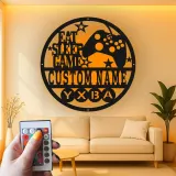 Insegna LED gamer personalizzata | Arte in metallo personalizzata per sala giochi | Decorazione luminosa con controller | Regalo per figlio adolescente