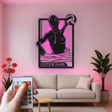 Personalisierte LED-Metall-Wandkunst Volleyballspieler Geschenk für Athleten, Spielzimmer Sportdekoration 1