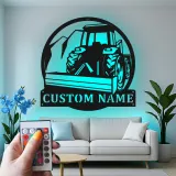 Cartel de metal LED de tractor personalizado Regalo para agricultores Decoración rústica para el hogar o granero