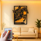 Personalized Equestrian LED Sign | Custom Horse Jumper Metal Art | Stable & Ranch Decor | Horse Lover Gift