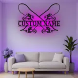 Personalisierte Skateboard LED-Licht Metall-Wandkunst Geschenk für Skater Jugendzimmer oder Skate-Shop Dekoration