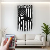 Insegna in metallo personalizzata con cowboy e luce LED regalo western per decorazione rustica