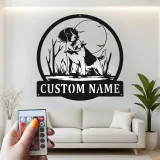 Cartel de metal LED Beagle personalizado Regalo para amantes de los perros Decoración de sala 2