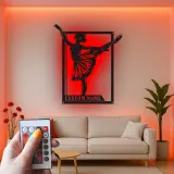 Insegna in metallo LED ballerina personalizzata, regalo di danza per amanti del balletto, decorazione per camera da letto o studio di danza