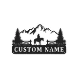 Insegna LED personalizzata per ranch | Arte murale in metallo western | Decorazione per cabin personalizzata | Regalo per cowboy