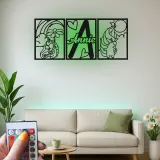 Custom Unicorn Led Light Metal Wall Art Personalized Gift for Kids Bedroom Decor with Name and Initial