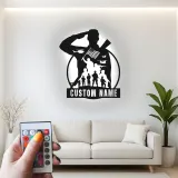 Insegna LED Personalizzata per Soldato Salutante | Arte in Metallo con Bandiera Americana Personalizzata | Decorazione Militare Patriottica | Regalo per Veterani