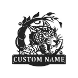 Custom Leopard Led Light Metal Wall Art Personalized Wildlife Gift Jungle Theme Decor for Living Room