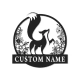Panneau renard personnalisé avec LED | Décoration murale en métal sur mesure pour chambre de bébé | Décor animalier de la forêt | Cadeau pour amoureux de la nature