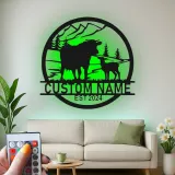 Custom Farm Scene Led Light Metal Wall Art Personalized Rancher Gift Rustic Home Decor for Farmhouse
