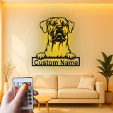 Custom Mastiff Led Light Metal Wall Art Personalized Dog Lover Gift Living Room Pet Decor 4