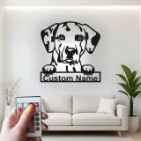 Cartel de metal LED personalizado de Dálmata, regalo para amantes de los perros, decoración para el salón