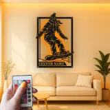 Personalisierte Snowboarder LED-Schild | Individuelle Metall-Wandkunst | Jugendzimmer Snowboard-Dekor | Geschenk für Wintersportler