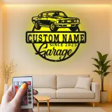 Insegna in metallo LED personalizzata per auto classiche regalo per appassionati di auto decorazione per garage 2