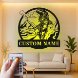 Insegna in metallo LED personalizzata con dinosauro per decorare la stanza dei bambini, regalo unico per amanti dei dinosauri