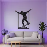 Insegna LED personalizzata per skateboarder | Arte da parete in metallo personalizzata | Decorazione per camera dei ragazzi e man cave | Regalo per skater