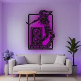Custom Dancer and Speaker Led Light Metal Wall Art Personalized Music Lover Gift Bedroom or Studio Decor