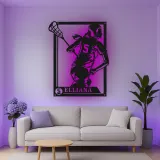Custom Lacrosse Player Led Light Metal Wall Art Personalized Gift for Lacrosse Enthusiasts Game Room Sports Decor