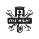 Personalized Mechanic Garage Sign | LED Metal Wall Art with Piston & Wrenches | Custom Automotive Decor for Car Enthusiasts