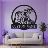 Custom Goat LED Metal Sign | Personalized Farmhouse Wall Art | Rustic Barn Decor for Goat Lovers | Hand-Crafted Metal Artwork
