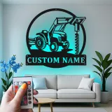 Personalisierte LED-beleuchtete Metall-Wandkunst Traktor Geschenk für Landwirte