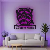 Cartel de metal LED personalizado de Shih Tzu, regalo para amantes de los perros, decoración para sala de estar