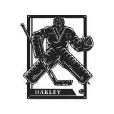 Personalized Hockey Goalie Metal Sign | LED Light Wall Art | Custom Name Decor for Game Room | Gift for Hockey Player