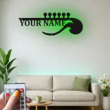 Letrero LED de guitarra personalizado | Decoración mural de metal personalizada para sala de música | Decoración con nombre para músico | Regalo para guitarrista