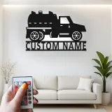Custom Septic Truck Sign | Personalized LED Metal Wall Art | Gift for Truck Driver | Garage & Man Cave Decor