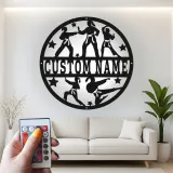 Insegna Karate Personalizzata con LED | Arte Murale in Metallo con Nome Personalizzato per Dojo | Regalo Decorativo per Combattente