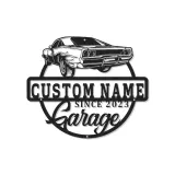 Cartel de metal LED de coche deportivo personalizado Regalo para el garaje para entusiastas de coches Decoración de man cave 8