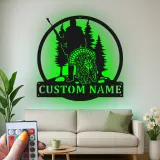 Insegna in metallo personalizzata per cacciatori e tacchini con luce LED regalo per appassionati di outdoor decorazione per cabin