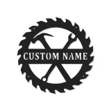 Custom Workshop Tools Led Light Metal Wall Art Personalized Gift for Handyman Garage Decor