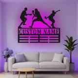 Personalisiertes Tischtennis LED Licht Metallschild Geschenk für Ping Pong Enthusiasten Spielzimmer Dekor