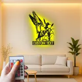 Cartel de metal personalizado con luz LED de caza de patos, regalo personalizado para entusiastas del aire libre, decoración de cabaña rústica