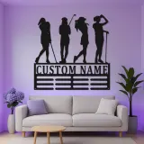 Custom Women's Golf Sign with LED | Personalized Metal Wall Art for Her | Golf Team Gift & Clubhouse Decor