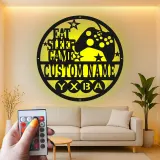 Insegna LED gamer personalizzata | Arte in metallo personalizzata per sala giochi | Decorazione luminosa con controller | Regalo per figlio adolescente
