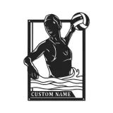 Personalisierte LED-Metall-Wandkunst Volleyballspieler Geschenk für Athleten, Spielzimmer Sportdekoration 1