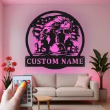 Custom Eagle Military Metal Sign | LED Lighted Veteran Wall Art | Personalized Patriotic Decor | Army Retirement Gift