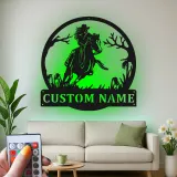 Insegna LED personalizzata Cowgirl | Arte murale in metallo equestri personalizzata | Decorazione western moderna | Regalo illuminato per cavalieri