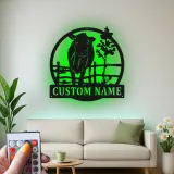 Insegna in metallo LED personalizzata per fattoria di mucche, regalo per allevatori, decorazione rustica per fattoria