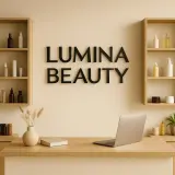 Cartel de Logo Empresarial 3D Personalizado | Arte de Pared de Acrílico o Metal para Recepción | Branding Moderno para Salones y Oficinas