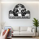 Cartel de metal LED personalizado de Cocker Spaniel - Regalo para amantes de los perros - Decoración para el salón