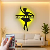 Cartel de metal LED de bailarina personalizado, regalo de danza para su decoración de dormitorio para amantes del ballet