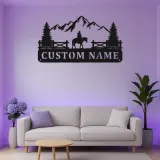 Insegna LED personalizzata per ranch | Arte murale in metallo western | Decorazione per cabin personalizzata | Regalo per cowboy
